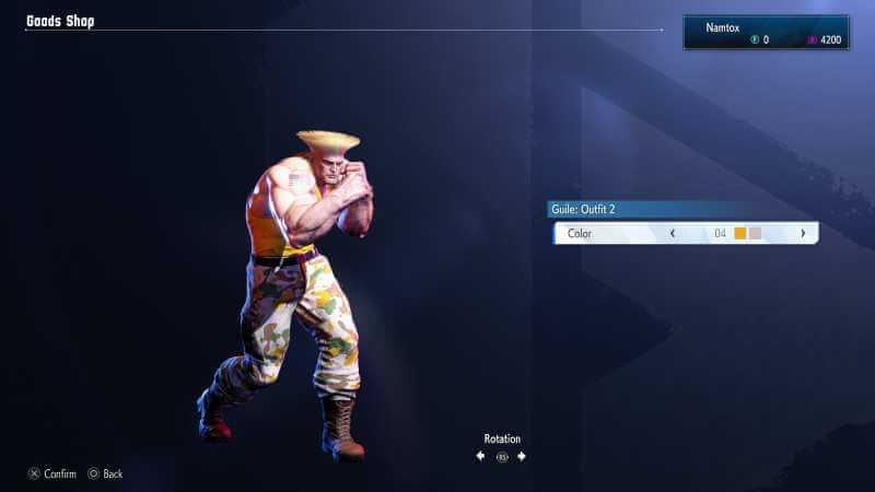 Guile Outfit 2 color 04