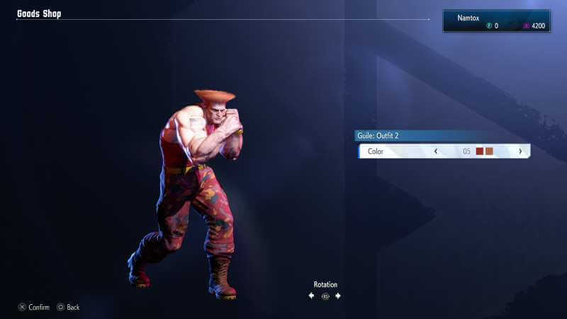 Guile Outfit 2 color 05