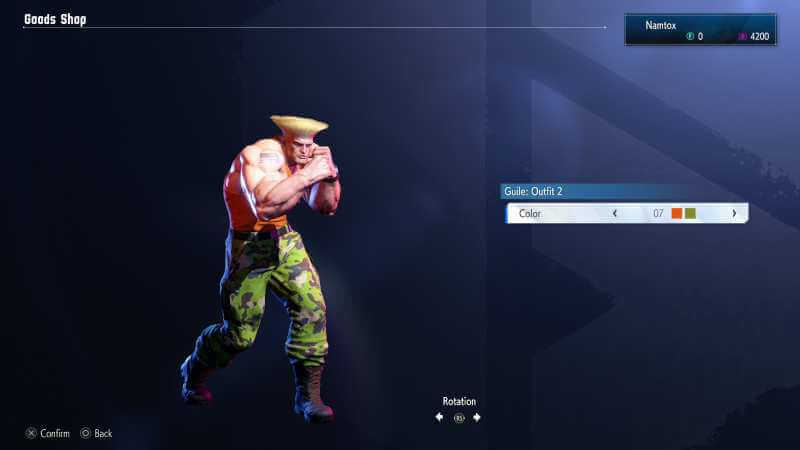 Guile Outfit 2 color 07