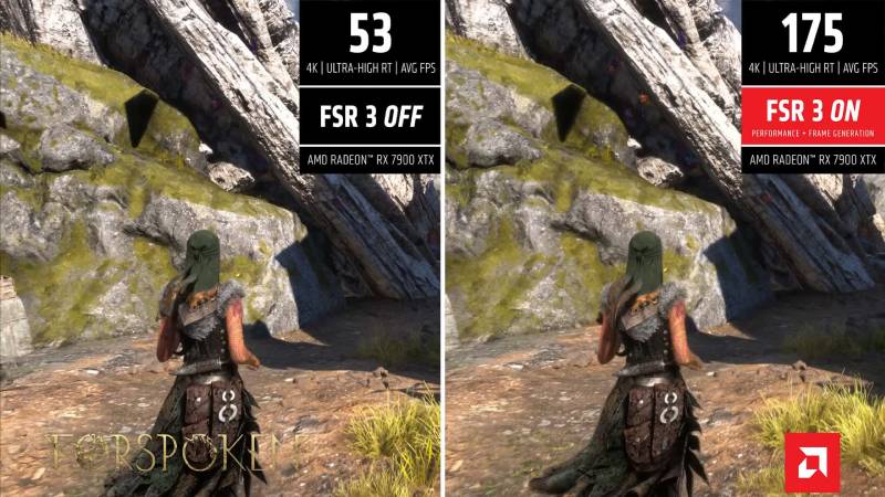 AMD FSR 3 performance metrics forspoken