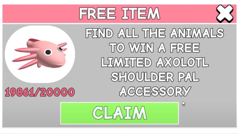 Axolotl Shoulder Pal Roblox
