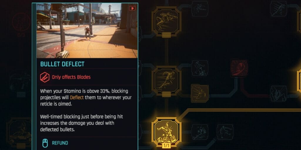 The Bullet Deflect perk in CD Projekt Red's dystopian RPG