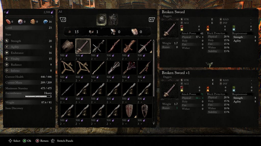 Lords of the Fallen Blacksmith Upgrade Weapons Image