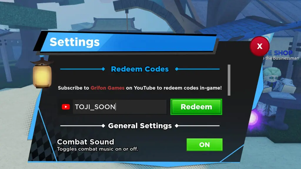 A Code being entered for Roblox- Kaizen