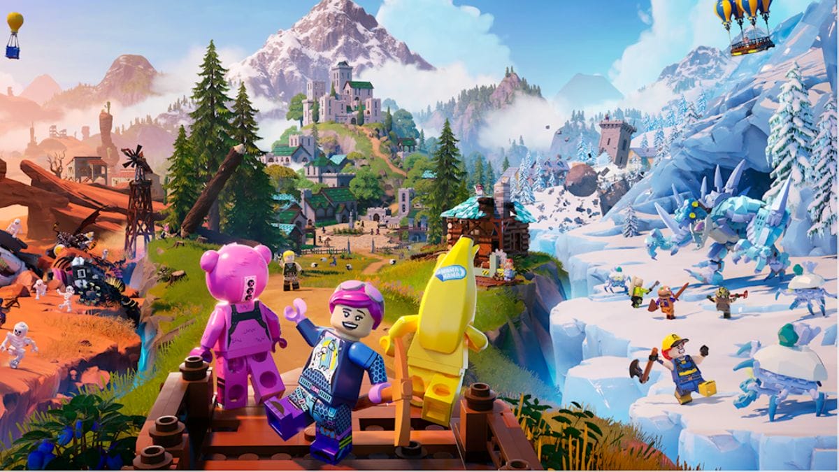 LEGO Fortnite grant key holder interaction menu PC PlayStation Xbox Switch