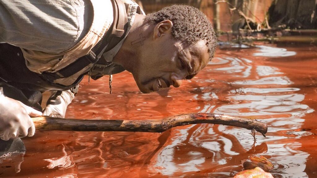 A shot of Idris Elba in The Reaping