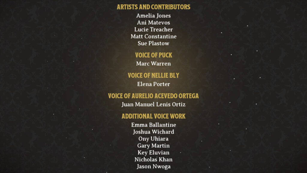 Voice Actors Nightingale Credits