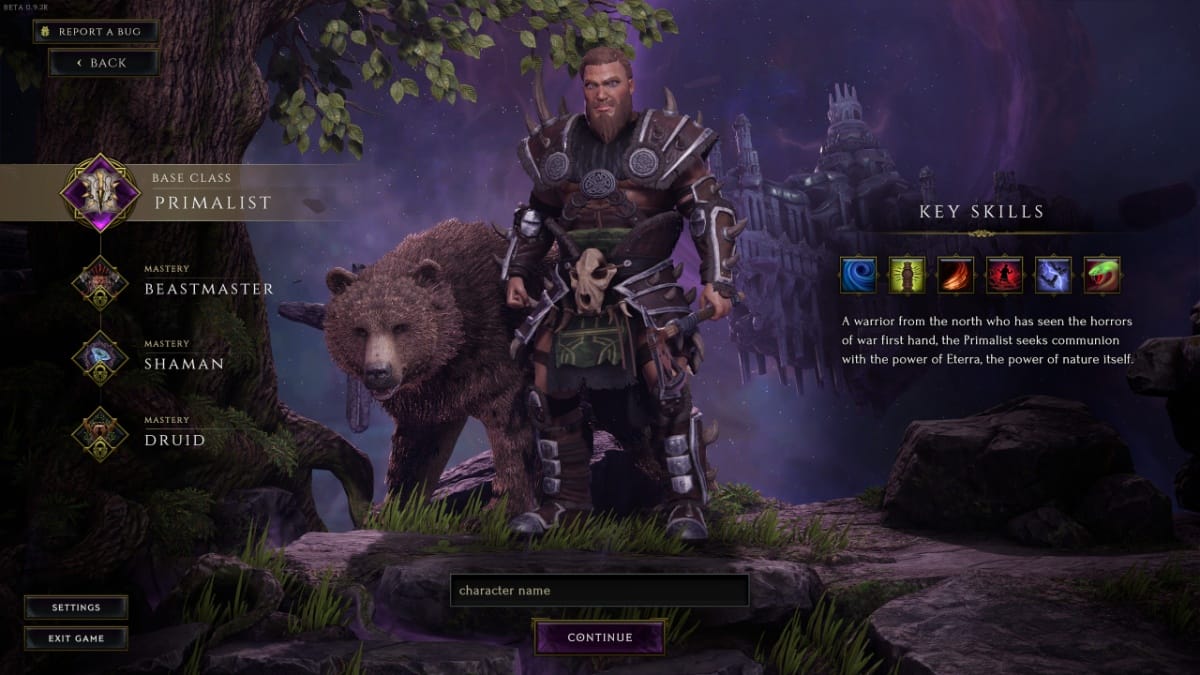 Last Epoch classes primalist