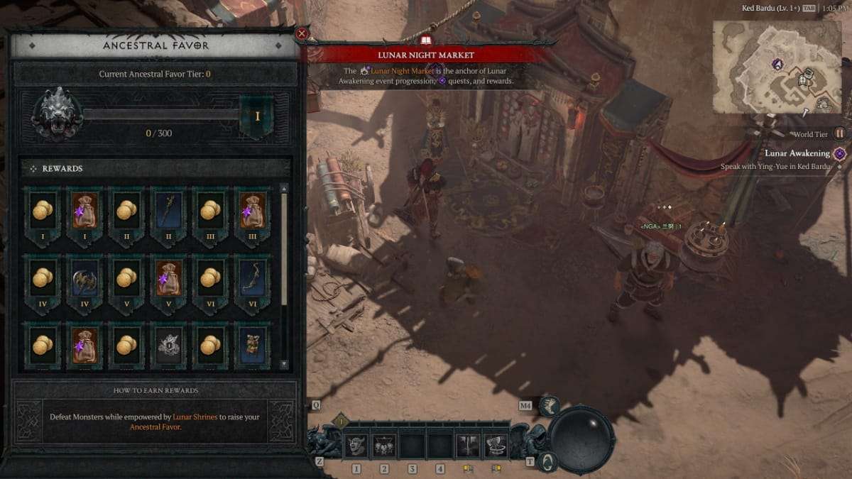 Diablo 4 Lunar Awakening event with Lunar Shrines