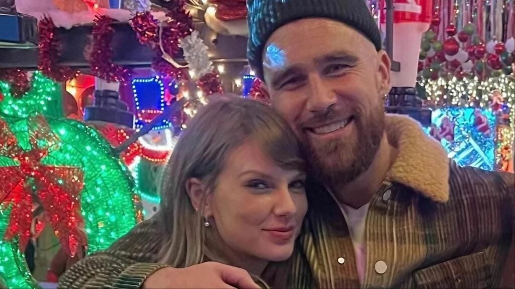 Taylor Swift and Travis Kelce.