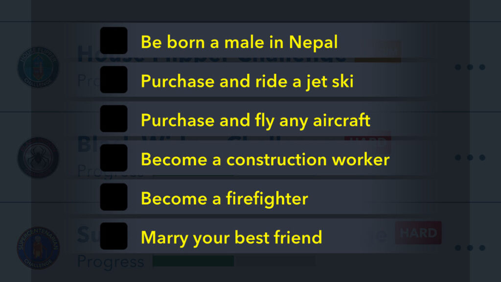 BitLife: Master of the Elements Challenge Tasks