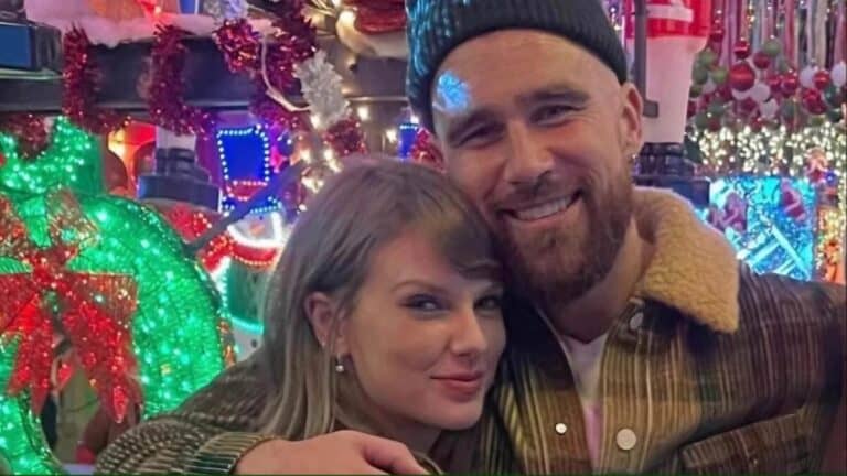 Travis Kelce Reveals ‘Fear’ Over Missed Taylor Swift Concert After Man Arrested For Posing As Security Guard: ‘This Is Scary’ Taylor Swift and Travis Kelce take a picture