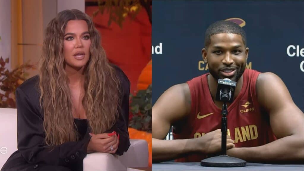 Khloe Kardashian Hauls Kids to Cleveland To Watch Tristan Thompson Play Amid Baby Rumors Tristan Thompson and Khloe Kardashian interviews