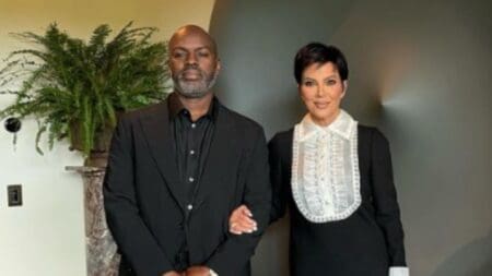 Kris Jenner and Corey Gamble pose for photo