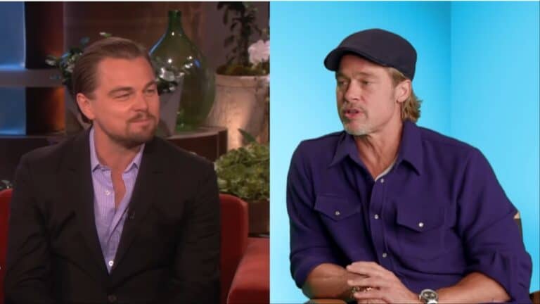 Brad Pitt and Leonardo DiCaprio do interviews for The Ellen Show