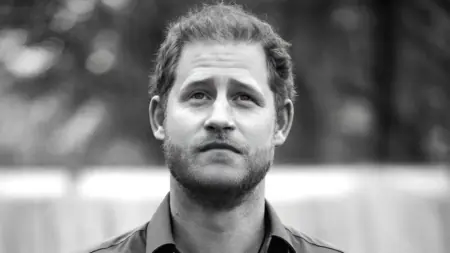 Monochrome Image of Prince Harry