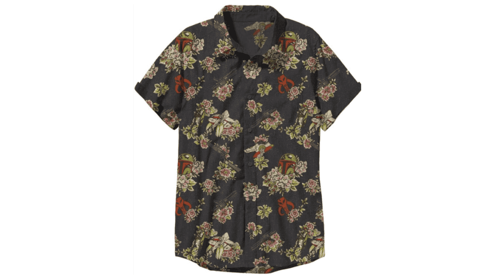 Star Wars Men's Boba Fett Floral Button Down Shirt