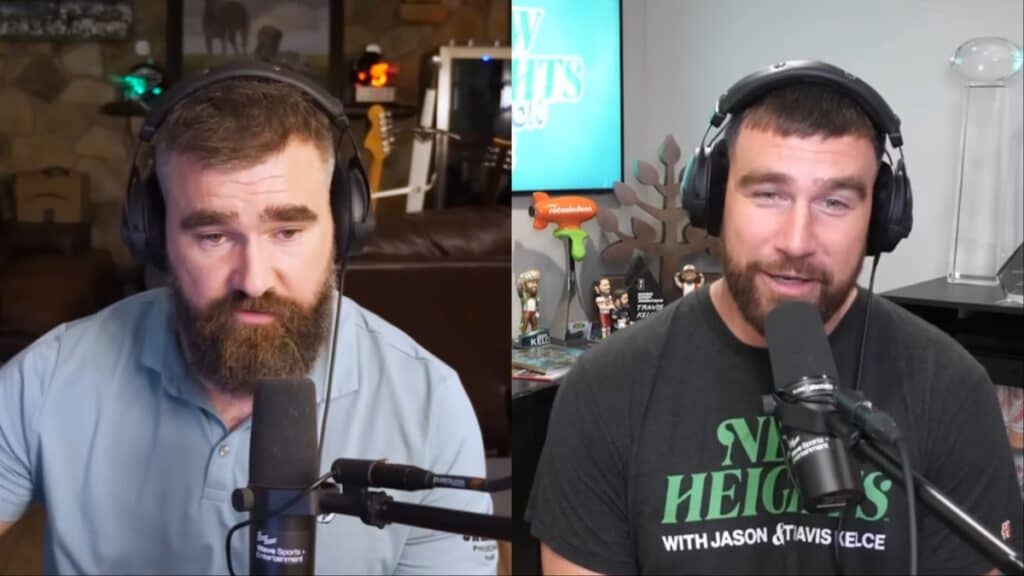 Travis Kelce and Brother Jason Teaming up for Major TV Takeover Travis Kelce and Jason Kelce on the New Heights Podcast