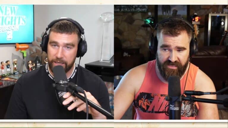 Jason and Travis Kelce Take Credit for Groundbreaking NFL Changes Travis and Jason Kelce on the New Heights podcast