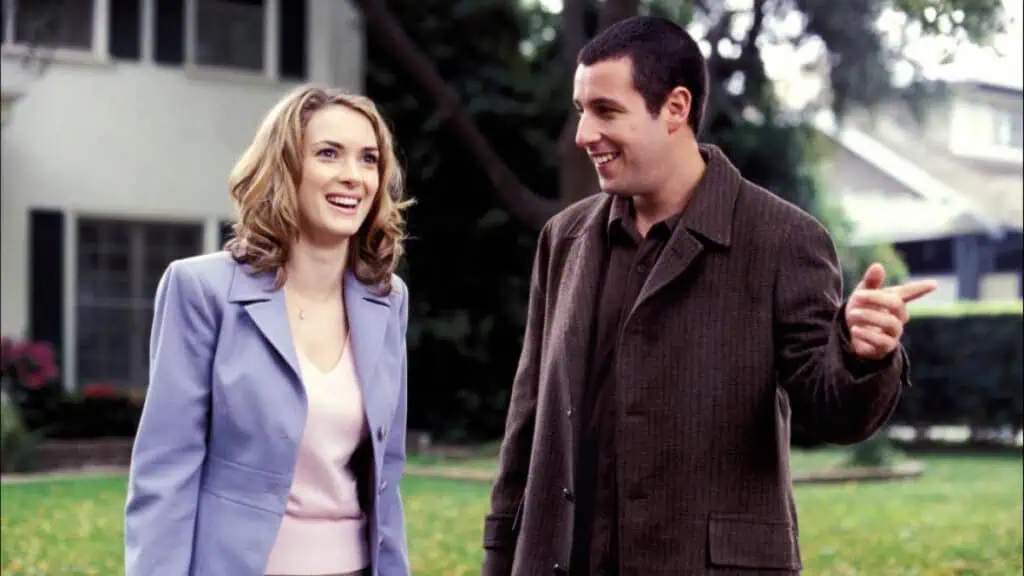 Adam Sandler and Winona Ryder in Mr. Deeds