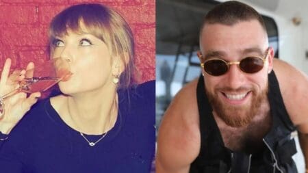 Taylor Swift and Travis Kelce on Instagram