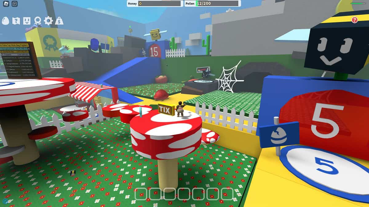 tix ticket on mushroom by area 4 in bee swarm simulator