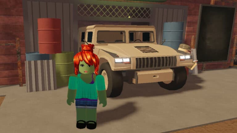 How to Unlock the Humvee in Roblox A Dusty Trip (& Is It Humdrum or Worth It?) A character stands beside a Humvee in A Dusty Trip