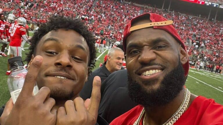 Lebron James Brags About ‘Legacy’ As He & Son Bronny Make NBA History Bronny James andhis father LeBron James