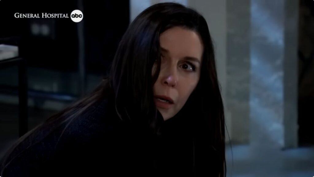 Actress Finola Hughes as Anna Devane in a scene from General Hospital.