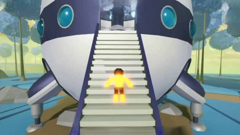 Do This as Soon as You Reach Gravity Gym in Roblox Gym League The player ascends the stairs into the Gravity Gym in Gym League Roblox