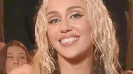 Miley Cyrus smiling