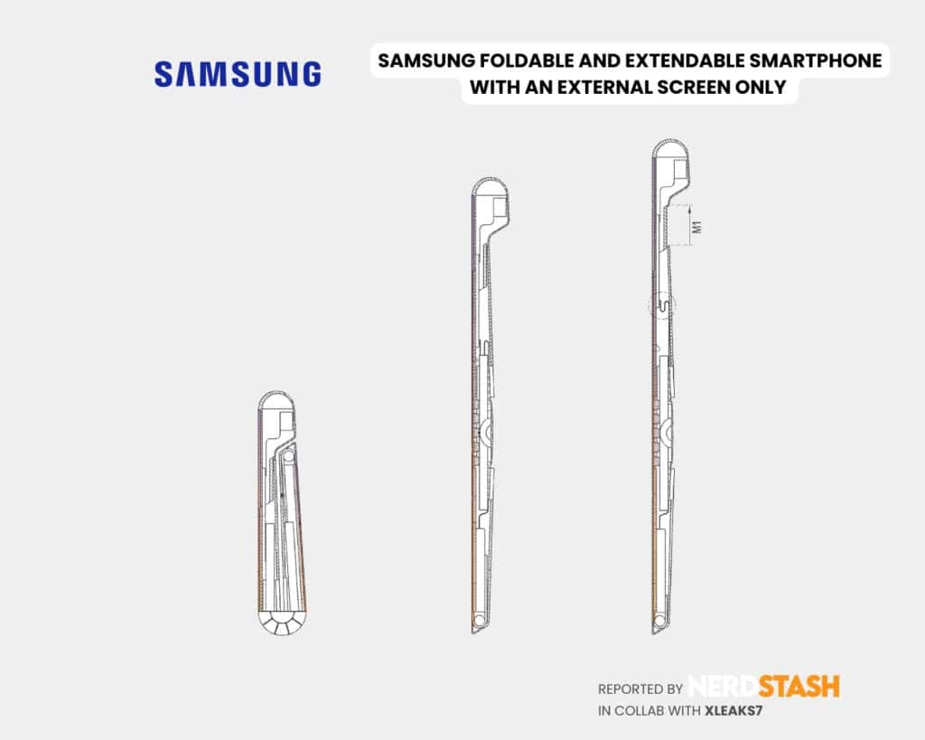 Samsung Galaxy Z Flip with only extendable external screen (sides) 