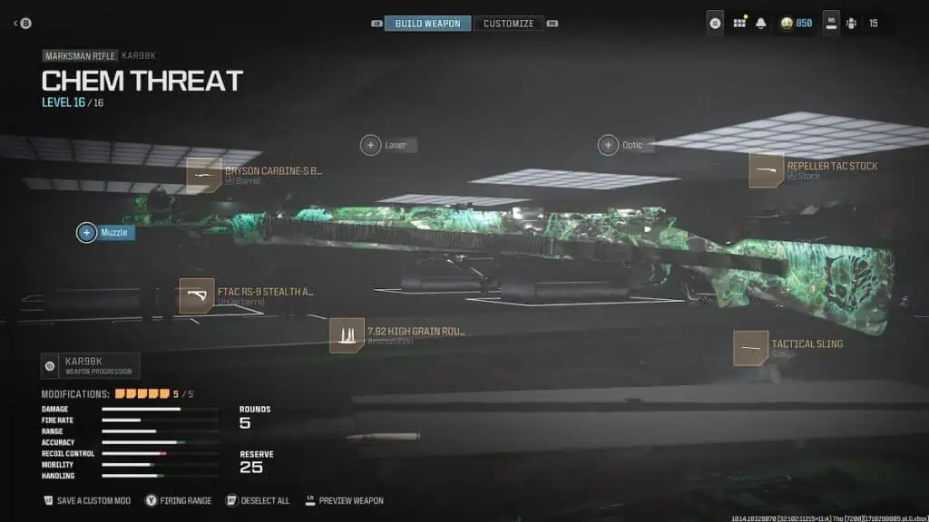 Kar98k Tac Stance Loadout