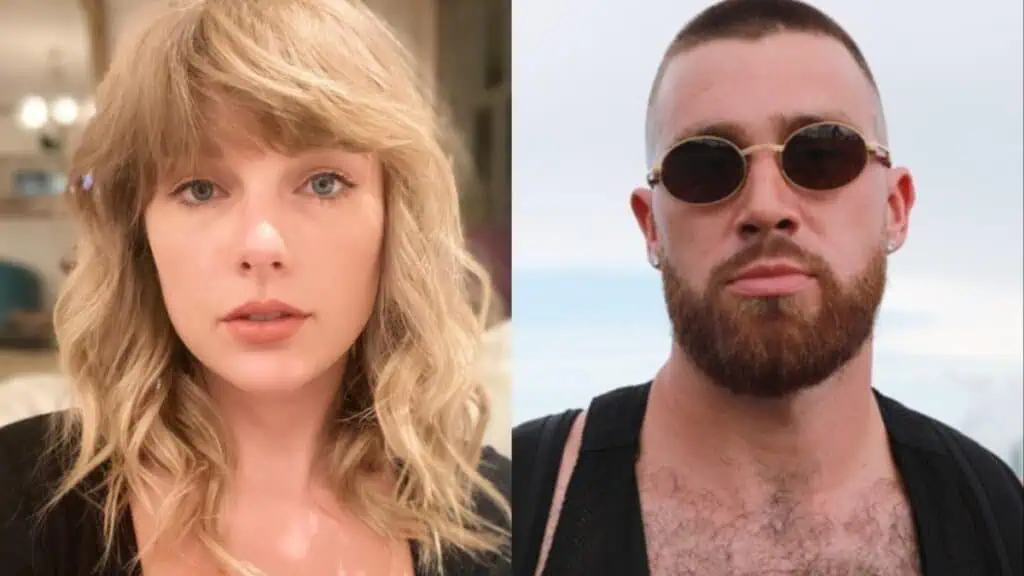 Taylor Swift and Travis Kelce.