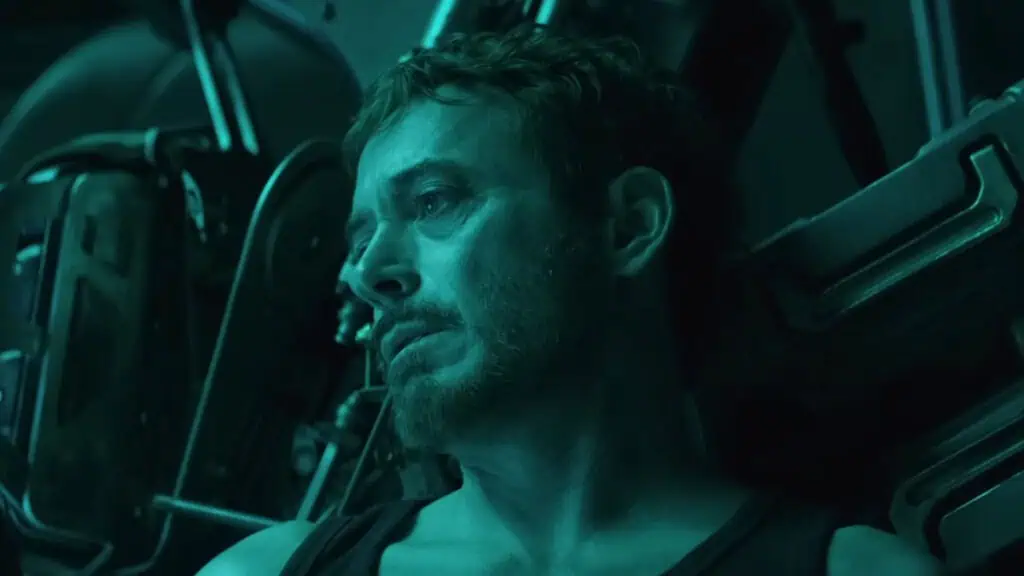 Robert Downey Jr. as Tony Stark in Avengers: Endgame, his last MCU appearance.