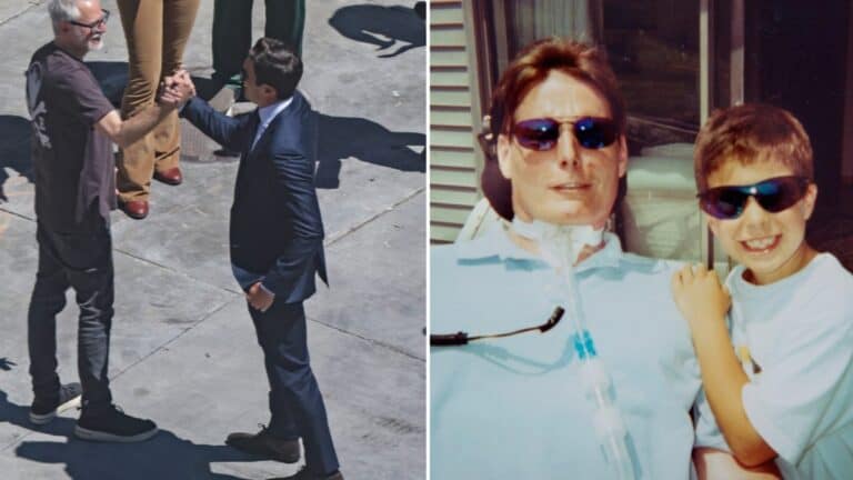 Christopher Reeve’s Son to Make Cameo in James Gunn’s “Superman” James Gunn and Will Reeve (L), Christopher and Will Reeve (R)