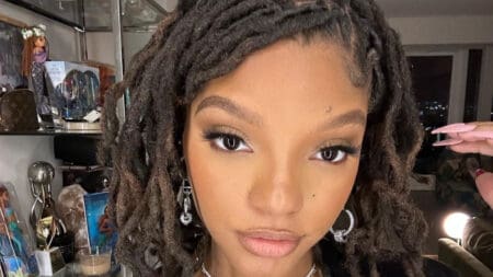 Halle Bailey's son, Baby Halo's face