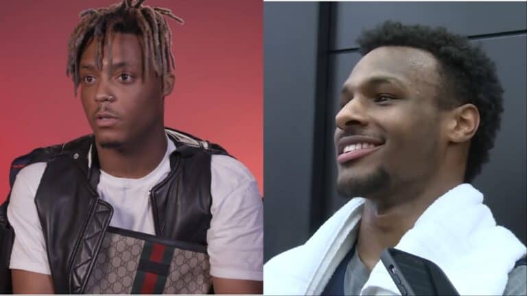 Bronny James Honors Late Rapper Juice WRLD With Lakers Debut Bronny James and Juice WRLD interviews