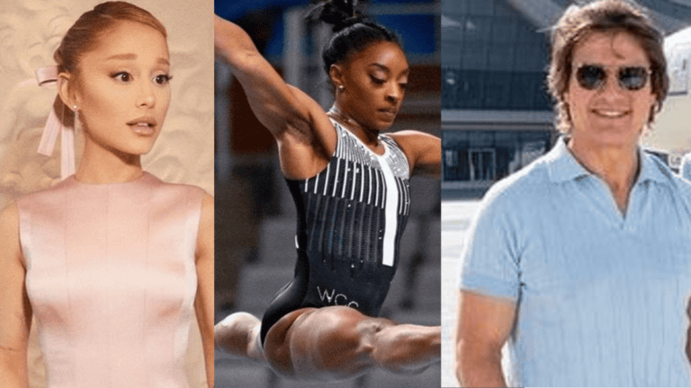Ariana Grande, Tom Cruise, and More A-Listers Confront Biggest Fear at the Paris Olympics Tom Cruise, Simone Biles, Ariana Grande photo merge amid Paris Olympics.