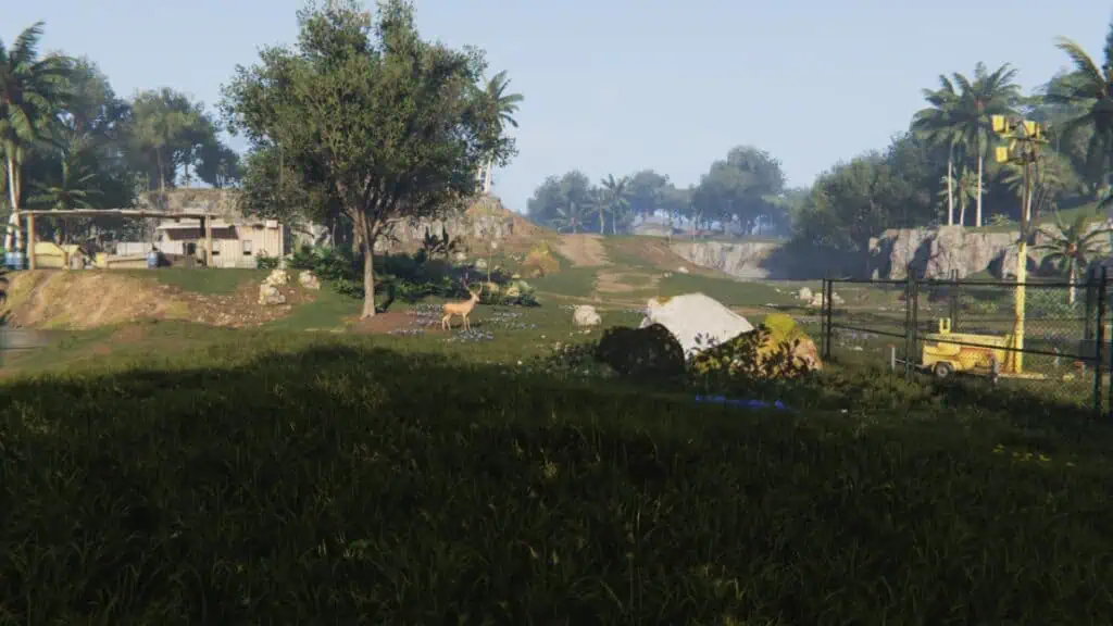 A deer grazes in the open world of Once Human