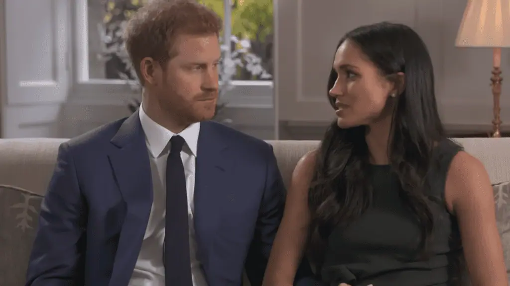 Prince Harry and Meghan Markle on a Sofa