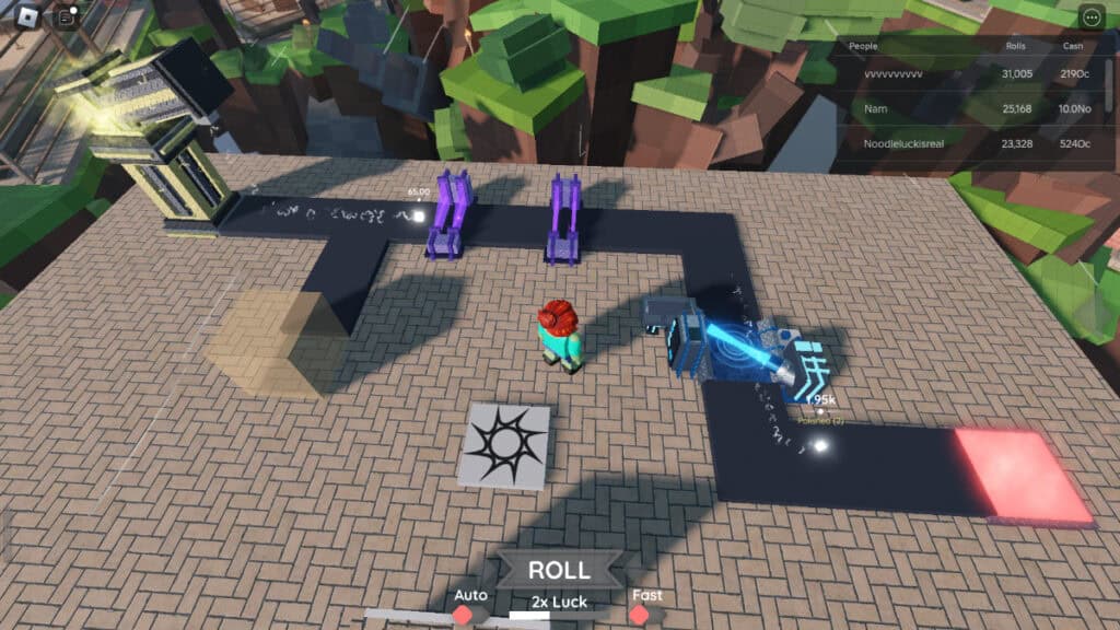 The player's conveyer belt in Tycoon RNG Roblox