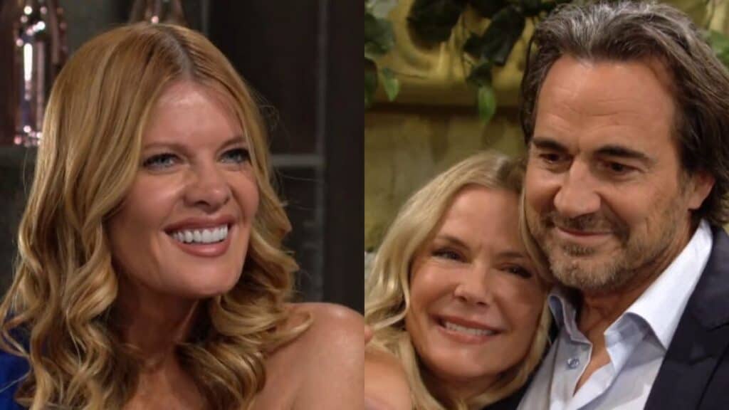 The Young and the Restless character Phyllis Summers, and The Bold and the Beautiful characters Brooke Logan and Ridge Forrester.