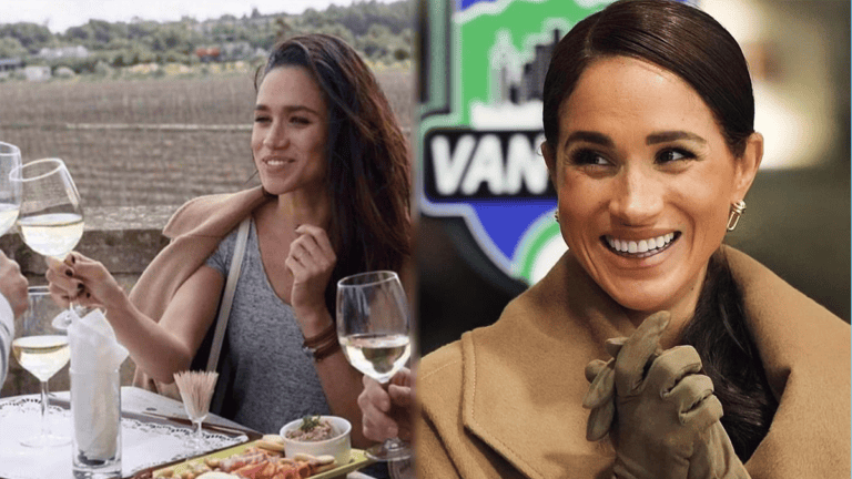 Meghan Markle’s Rosé Wine Is the Internet’s New Laughing Stock: “She Knows a Thing or Two About Sour Grapes, For Sure” meghan markle with a wine glass
