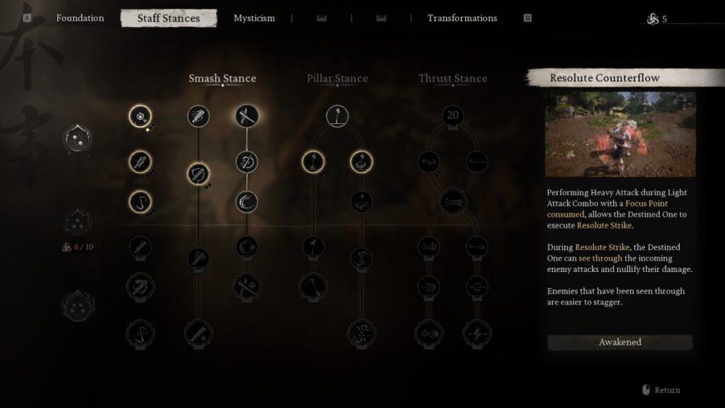 How To Use Resolute Counterflow in Black Myth: Wukong