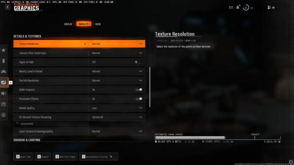 Best Black Ops 6 Beta Graphic Setting For Max FPS and Balanced Quality