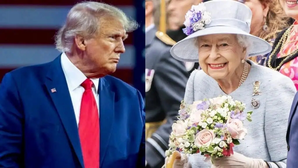 Donald Trump and Queen Elizabeth II photo merge