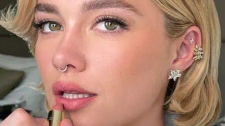 Florence Pugh poses close up