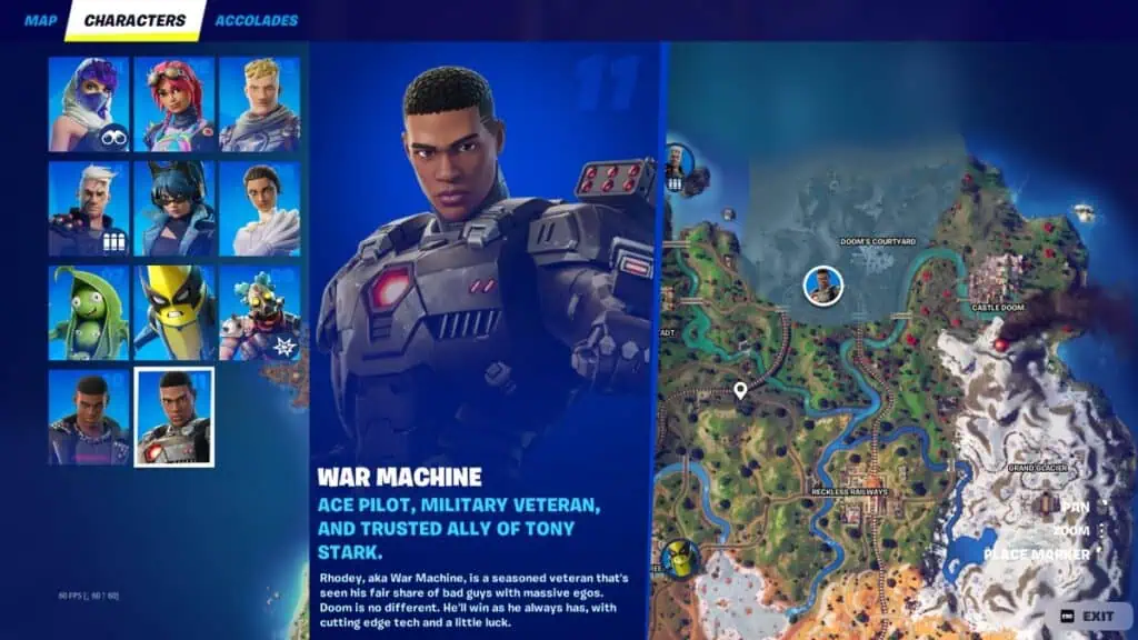 War Machine Fortnite Location