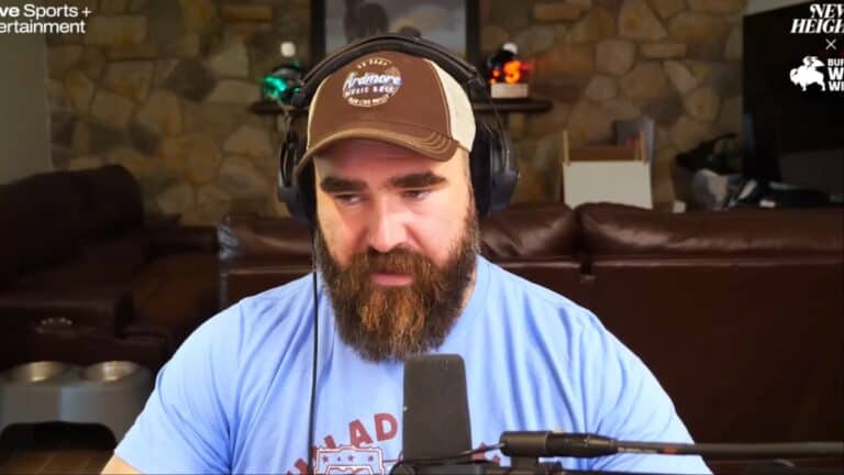 Jason Kelce Admits Wife Kylie Forces Him To Work Out: ‘She Doesn’t Want To Deal with Me’ Jason Kelce on the New Heights Podcast
